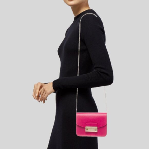 LIKE NEW - Furla Saffiano Leather Crossbody Bag - Picture 3 of 15